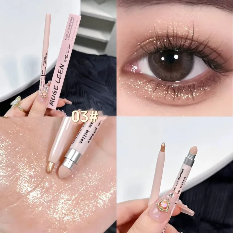 Caneta delineadora coreana 2 em 1, bicho da seda, sombreamento biônico, brilho, destaque instantâneo, efeito de olho grande, maquiagem de sombra — image 5
