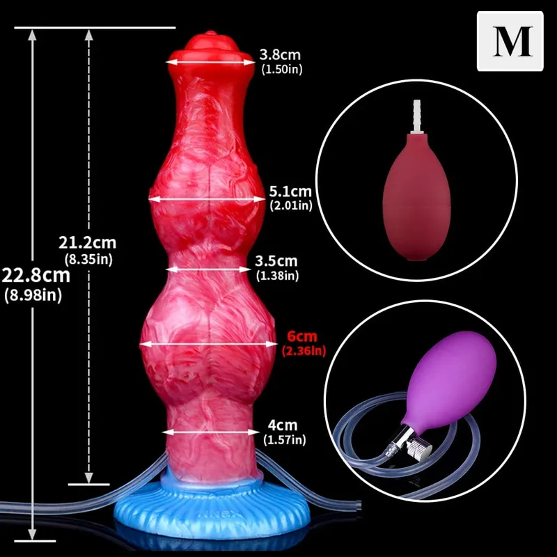 Enorme nó esguichando-dildo inflável com forte otário silicone inflat anal plug trainer iniciante brinquedos sexuais para mulheres homens