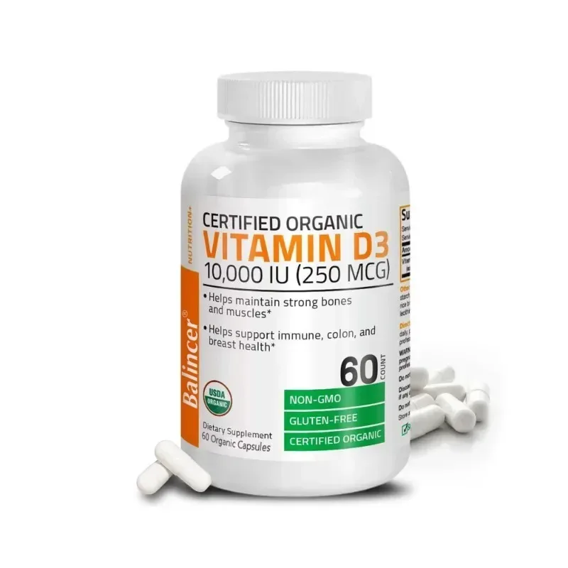 Vitamina D3 - Promove Função Muscular Saudável e Suporte Imunológico Ossos Fortes e Saúde do Sistema Nervoso 120 Cápsulas