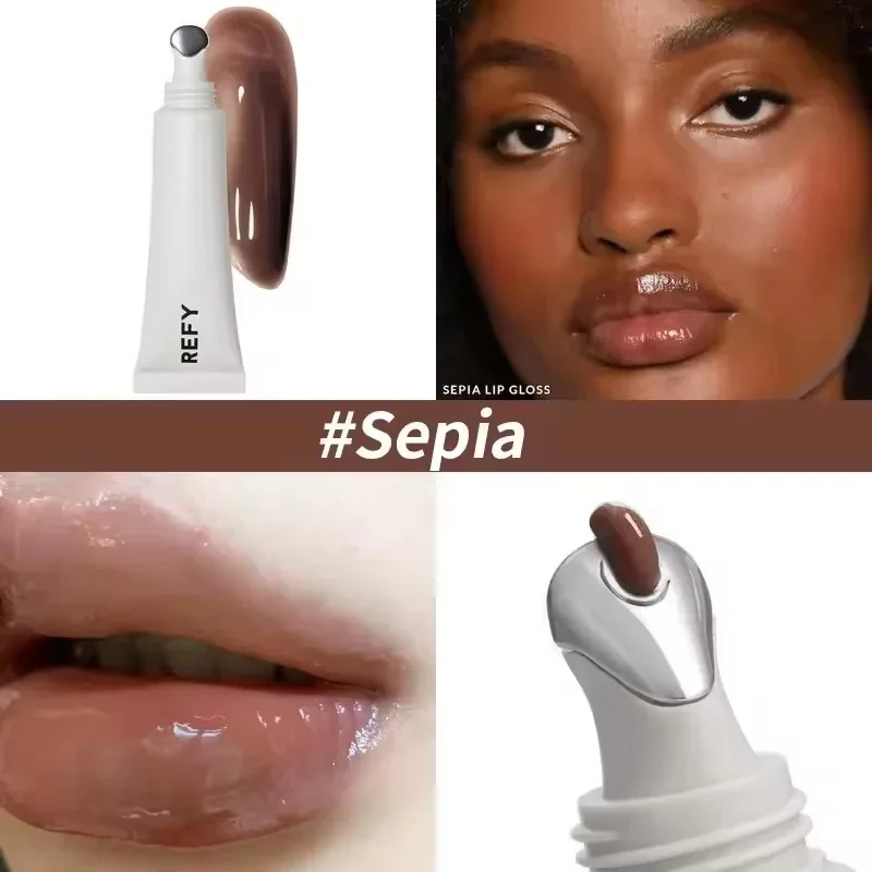 Lip Gloss Blush Dusk Fawn Lip Blam com antiaderente de longa duração Suaviza os lábios Nutritivo Hidratante Claro Cuidados com os lábios Maquiagem para a pele — image 12