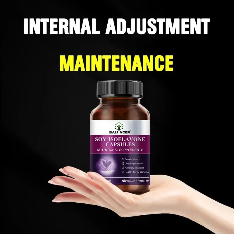 Cápsulas de extrato de isoflavona de soja, manutenção da condição física, alívio da menopausa, suporte de humor, suplemento nutricional feminino — image 3