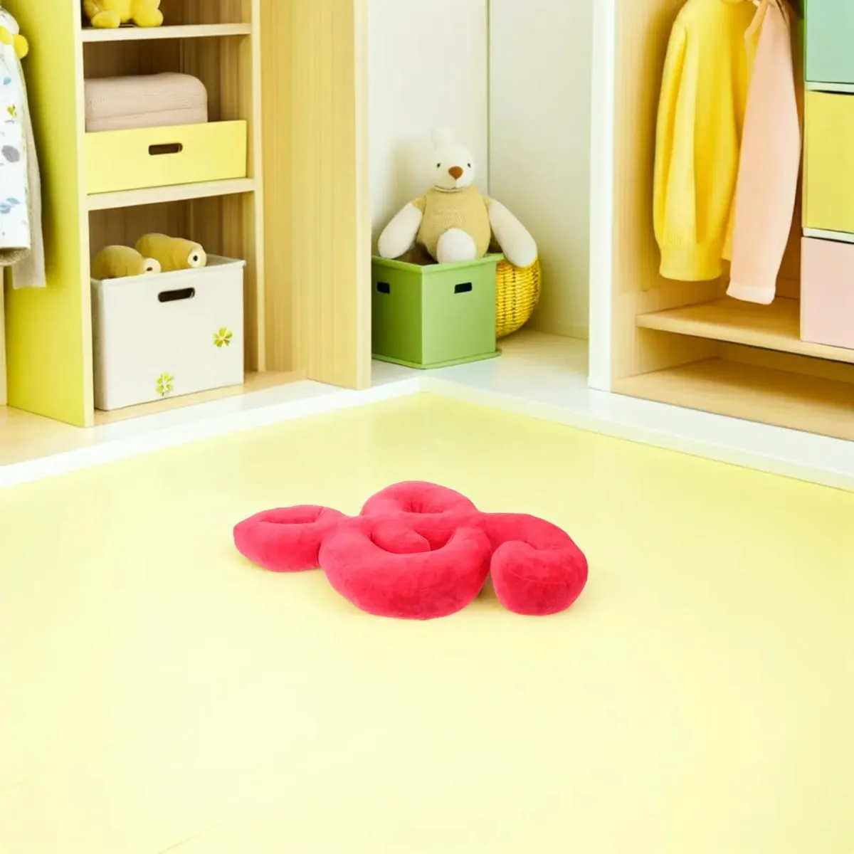 Almofada em forma de nota musical, almofada de lance estética de apoio aconchegante para sofá-cama, cadeira, espaço de trabalho, 20,44x12,97x3,14 polegadas, vermelho