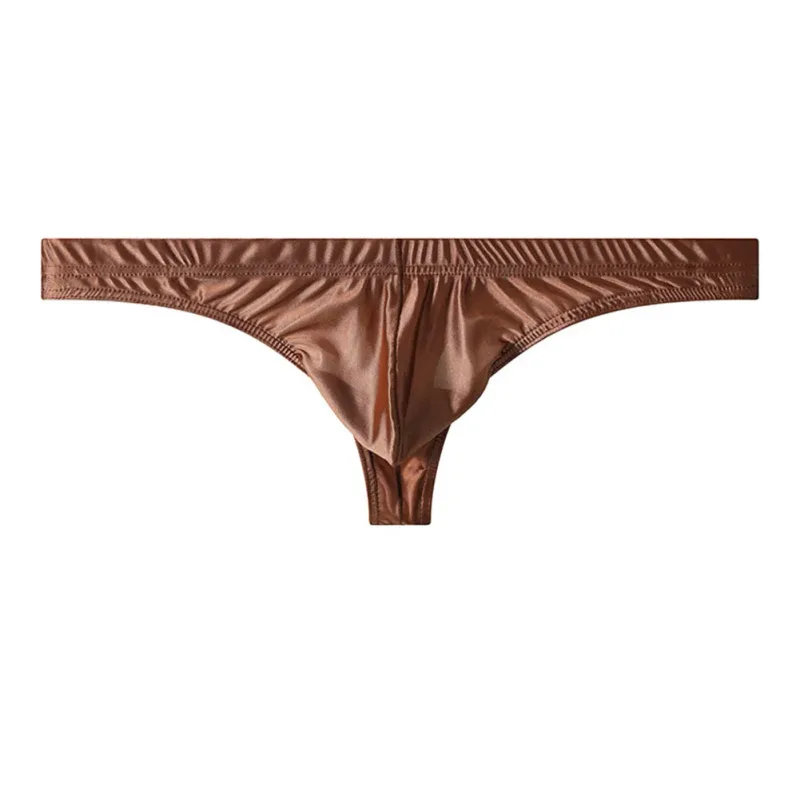 Roupa interior de seda gelo respirável g-string nova marca roupa interior masculina estilo clássico tangas leve roupa interior de seda gelo — image 9