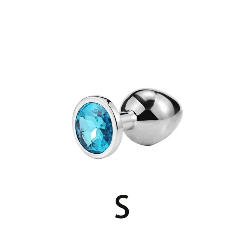Metal suave anal plug base de jóias de aço inoxidável suave butt plug massageador de próstata vibradores ânus estimulador brinquedos sexuais adultos