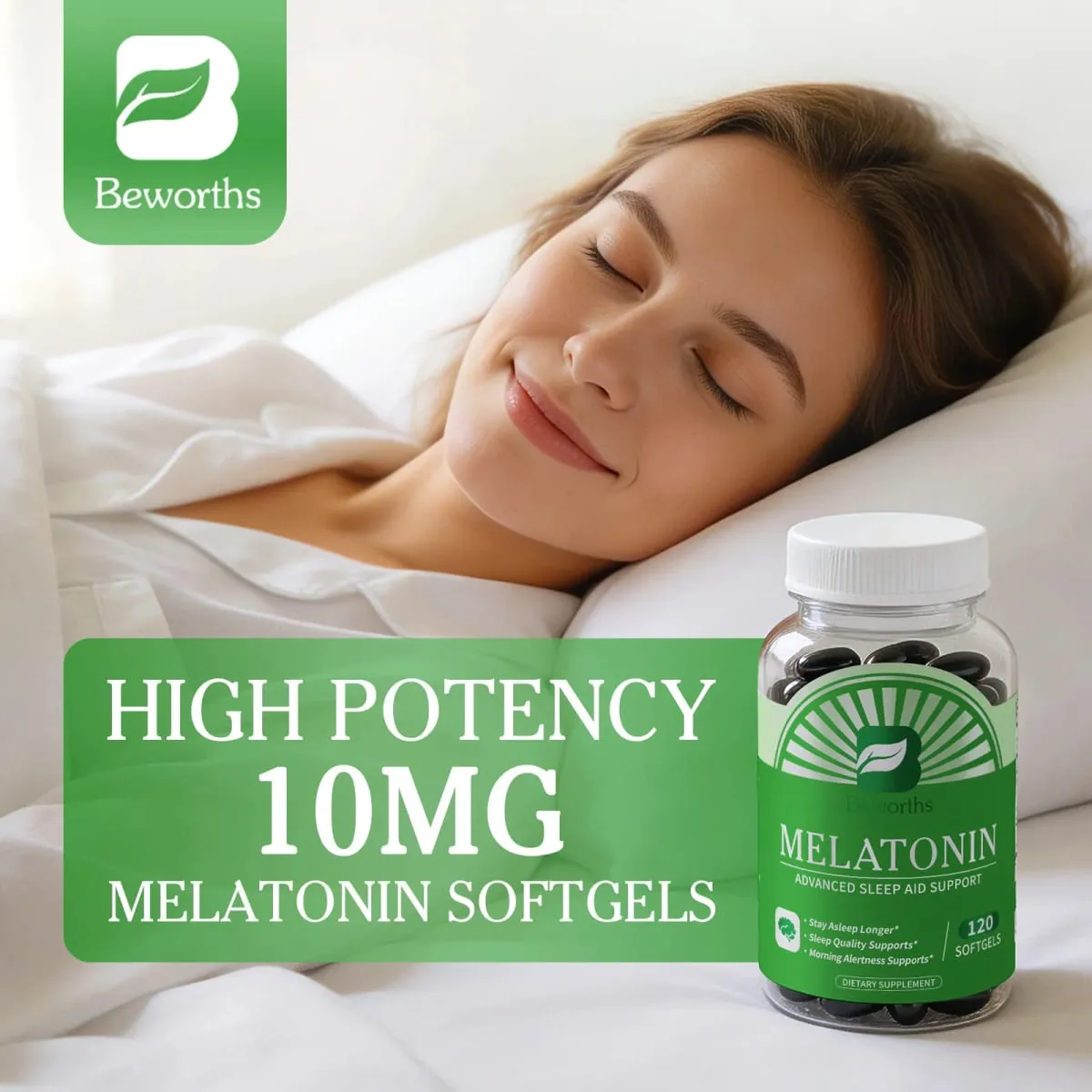 Melatonina 5mg Vitamina B6 Anti Stress Ferramentas Pílulas para Dormir Melatonina para Dormir Ficar Dormindo por Mais Tempo Para Adultos Beleza Saúde