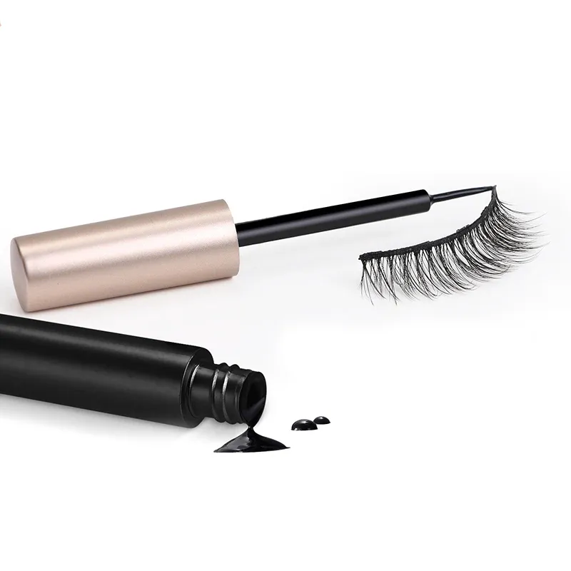 1/2 pçs preto magnético delineador cola extensão de cílios postiços magia auto-adesivo delineador líquido sem florescer maquiagem dos olhos cosméticos
