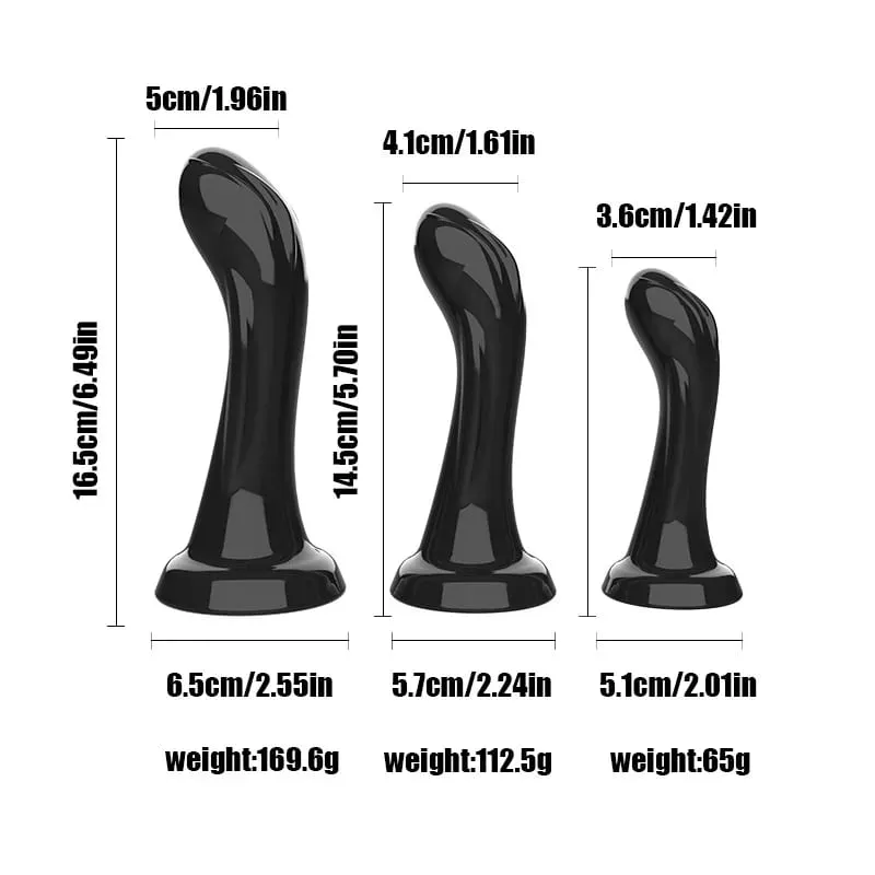 Curved Realistic Dildo with Strong Suction Cup Soft Flexible G-Spot Sex Toy for Women Men Black Purple Clear Lifelike Dillo