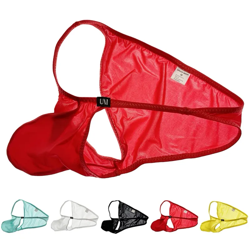 1pc Men's Ultra Thin Breathable Thongs G-Strings See Through Low Waist Lingerie Panties U-convex Pouch Underwear Man Briefs