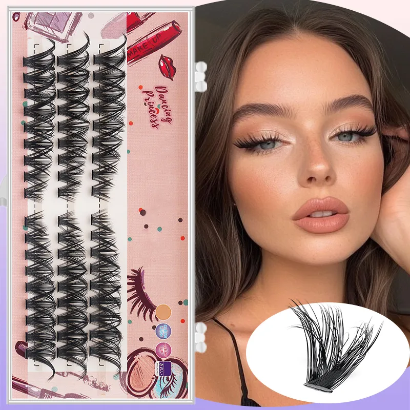 3 linhas diy grosso individual cluster extensões de chicote segmentado natural lash clusters estilo olho auto-enxerto cílios maquiagem