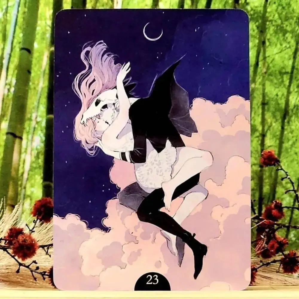 8.8*12.6cm Loputyn Oracle 36 Pcs Cartões Dupla Face Em Relevo Evocativo Desenhos Sensuais e Imaginativos