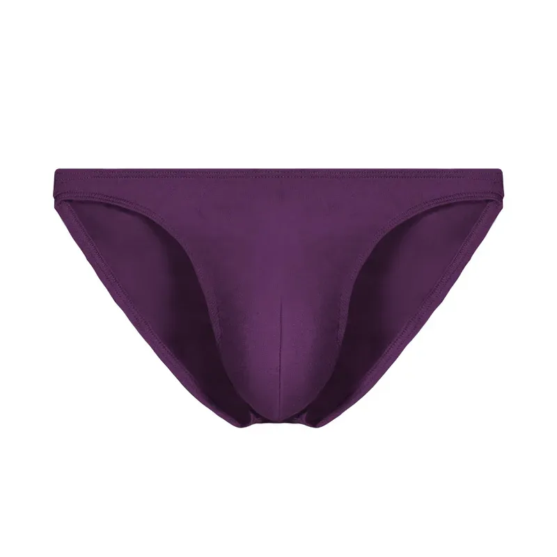 Roupa íntima masculina, cuecas triangulares pequenas masculinas, cuecas finas em u-convexas elásticas sexy de cintura baixa justas com borda estreita
