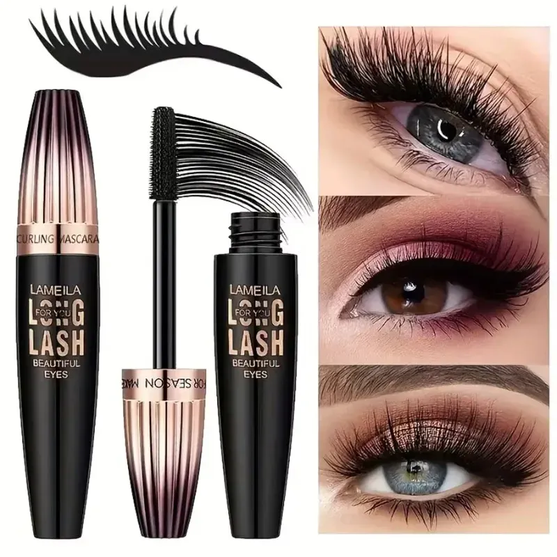 Rímel 4d à prova d'água, espesso, longo, à prova de manchas, criptografado, de longa duração, ondulação, grandes ferramentas de maquiagem para os olhos