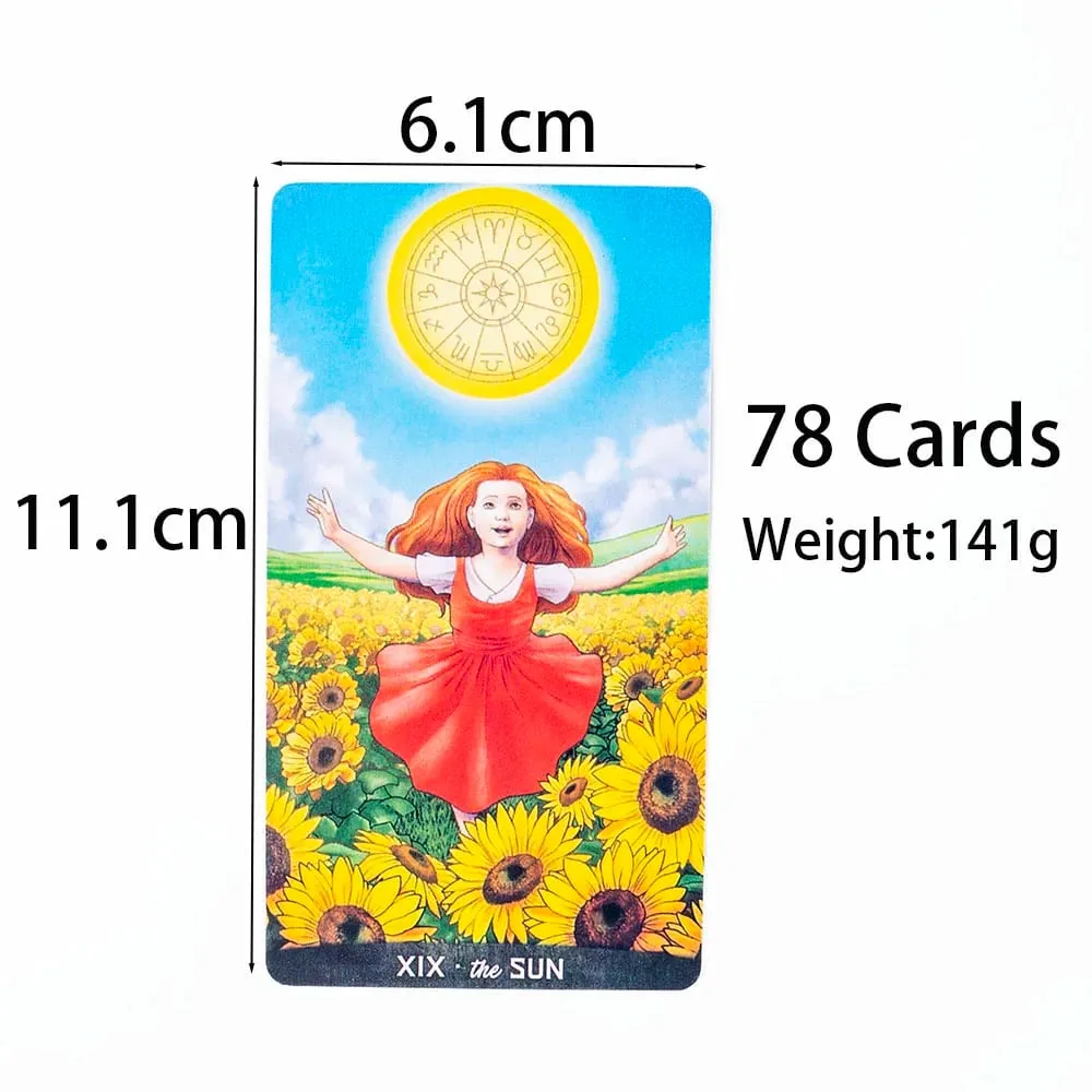 Conjunto de cartas de mesa de tarô Gregory Scott, 78 cartas, jogos de grupo para festas, conjunto de precognição e adivinhação oracle 11,1 * 6,1 cm