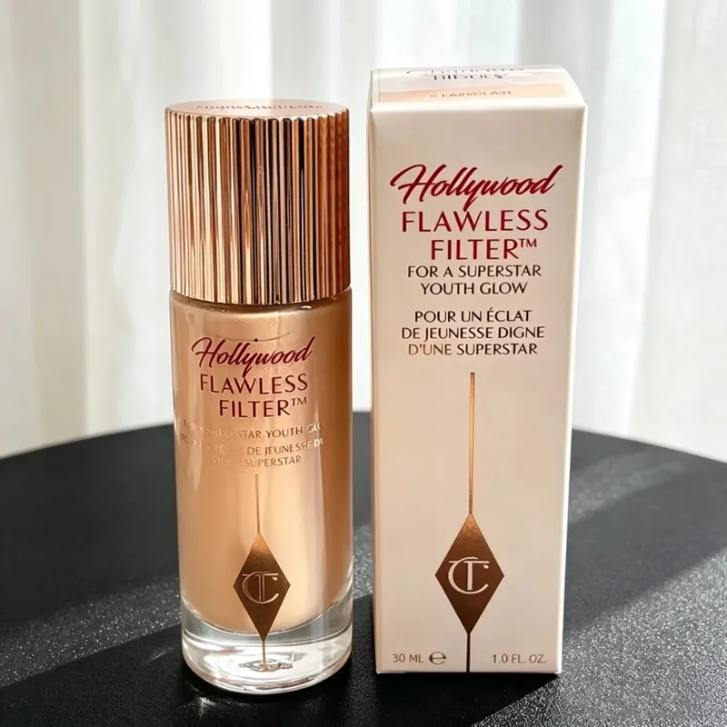 Charlotte tilbury batom líquido base iluminador pó prensado blush facial corretivo base maquiagem cosméticos