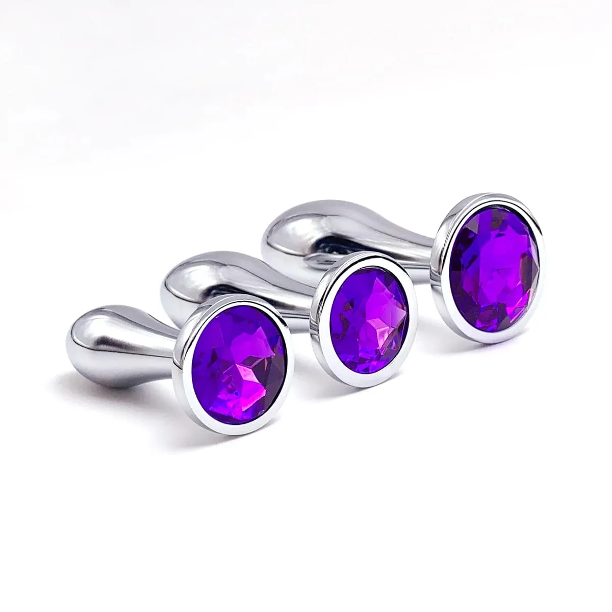 Plugue anal gota de metal com três tamanhos, base de joia, ponto g, massagem, prazer adulto, brinquedo sexual para bem-estar sexual, 1 peça — image 6