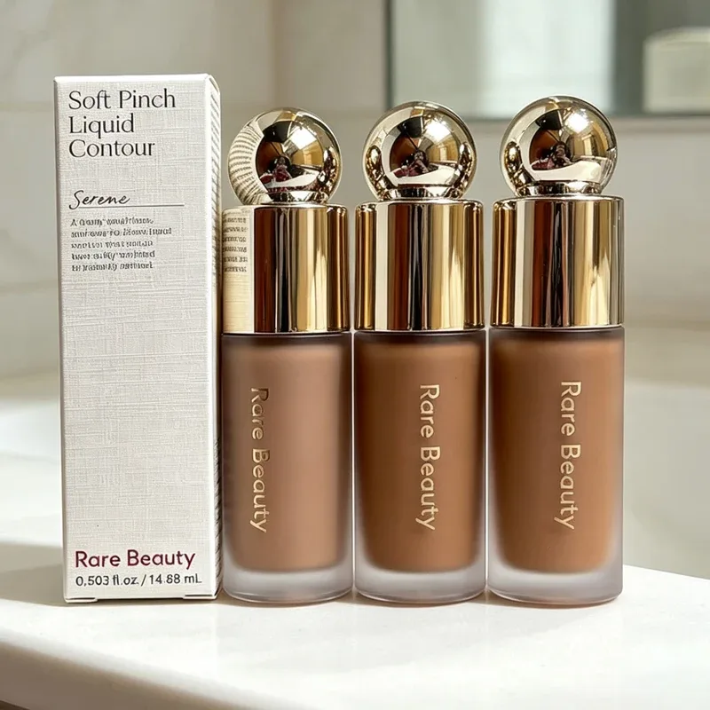 Hot Rare Beauty Brand 3D-Gesichtskonturierungs-Flüssigkeitsrouge Natürliche Bronzekonturen Stick Augen-Nasen-Schatten-Highlight-Glanz-Spiegel