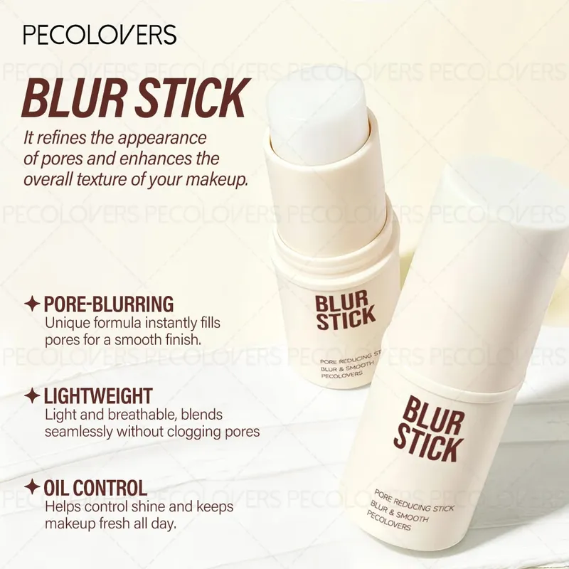 Kit de base facial multifuncional 6 tamanhos, minimizador de poros, paleta de corretivo de 3 cores com pincel, base livre de óleo