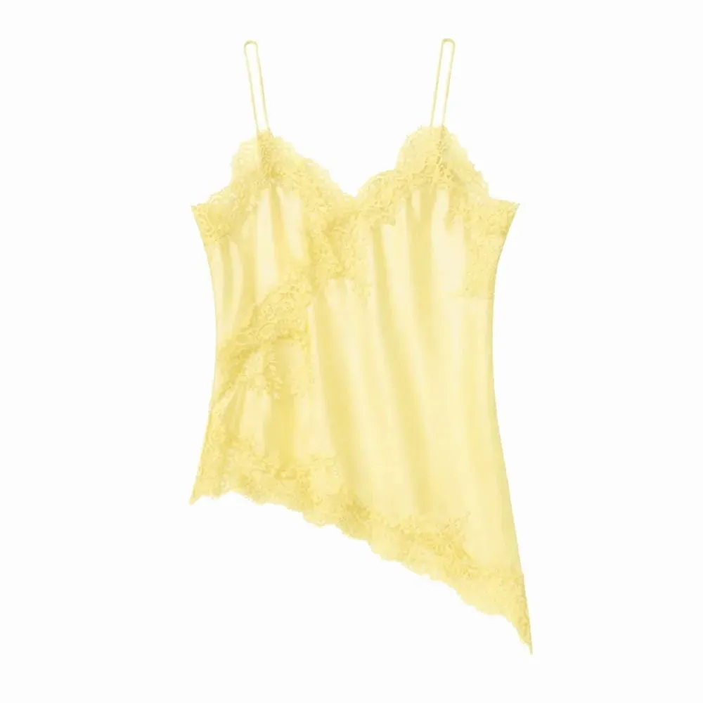 Elegante assimétrico rendas retalhos topo sem mangas sem costas camisola topos com decote em v sexy rendas feminino regata verão wear