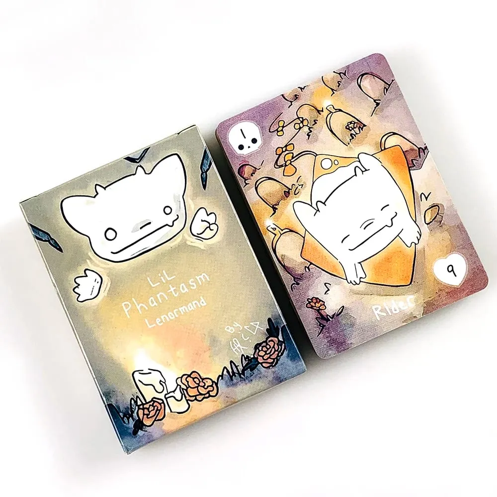 Lil Phantasm Lenormand Oracle Deck 36 可愛幽靈主題神諭獨特藝術算命卡牌遊戲萬聖節遊戲
