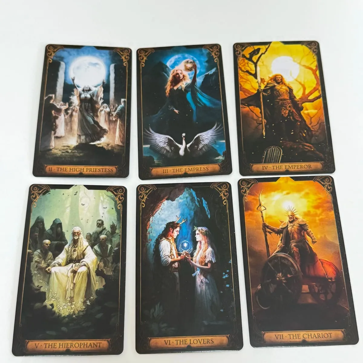 Cartas de tarô druidas 78pcs versão em inglês misterioso jogo de tabuleiro de tarô de adivinhação
