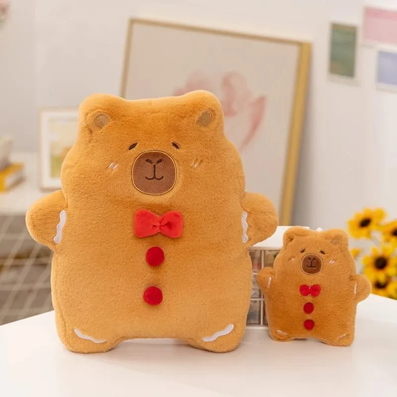 Almohada navideña Capybara, pan de jengibre, tiro relleno, sofá de felpa, respaldo, decoración para la habitación del hogar — image 2