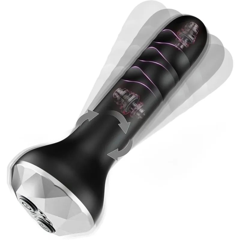 Vibrador butt plug anal brinquedos massageador de próstata com 10 vibração rotativa iniciante-amigável anal plug brinquedos sexuais para homens
