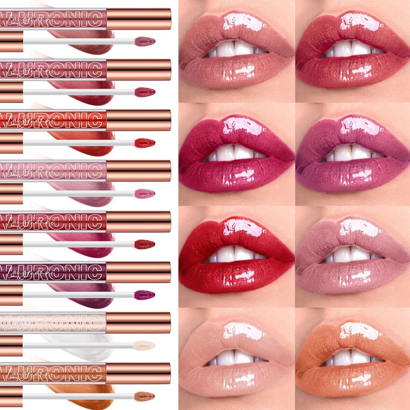 Brilho perolado plumping brilho labial diamante glitter nude rosa batom líquido vidro brilhante à prova dwaterproof água sexy lábio matiz maquiagem labial