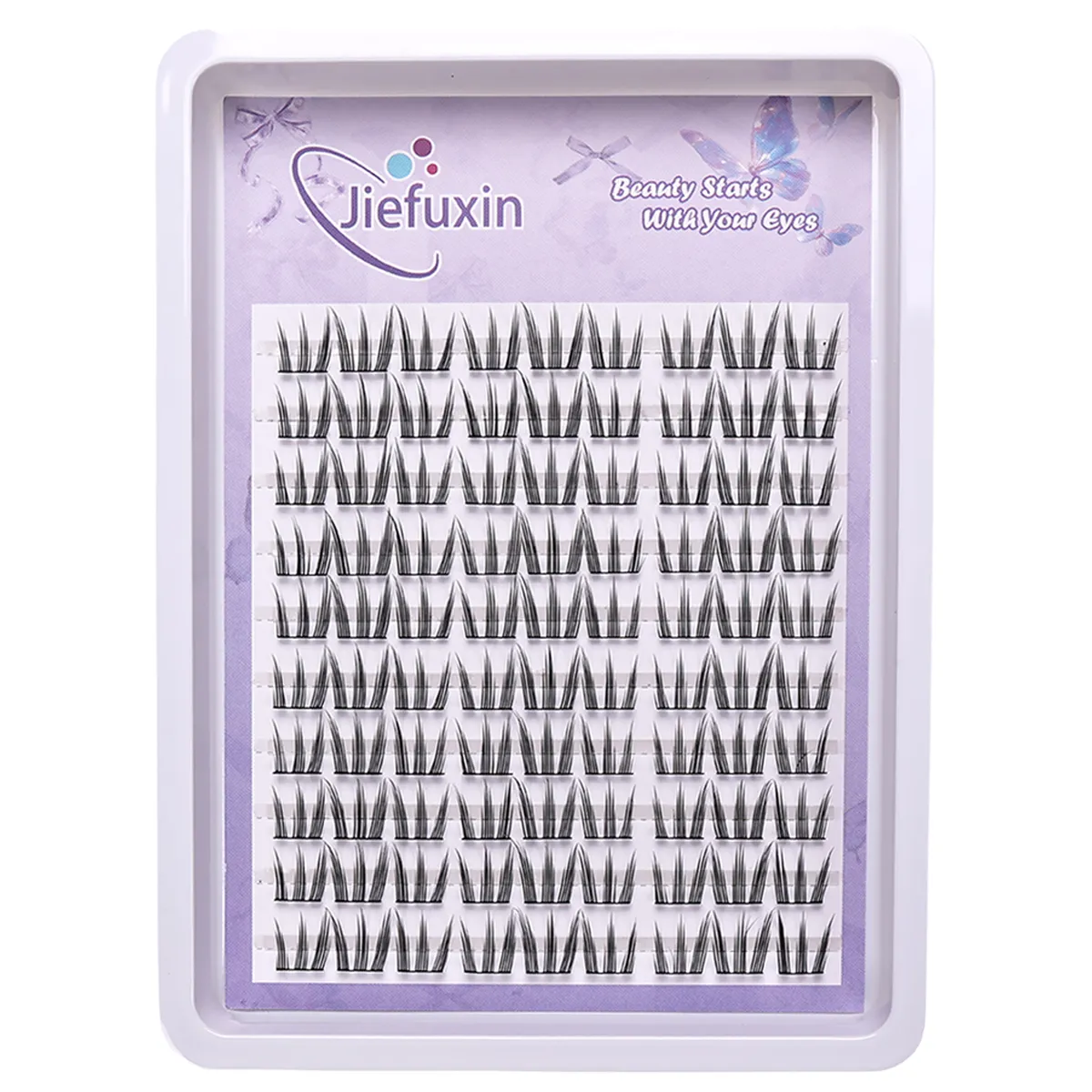 Cat‑Paw Cluster Cílios DIY Kit de extensão Cílios postiços Cílios postiços macios e leves segmentados para aparência de olho ampliada