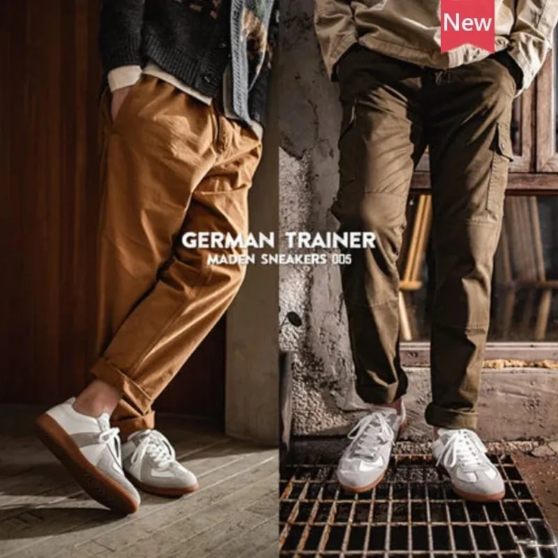 Maden vintage retalhos alemão treinador tênis unissex primavera e verão esportes sapatos casuais rendas sapatos ao ar livre — image 4