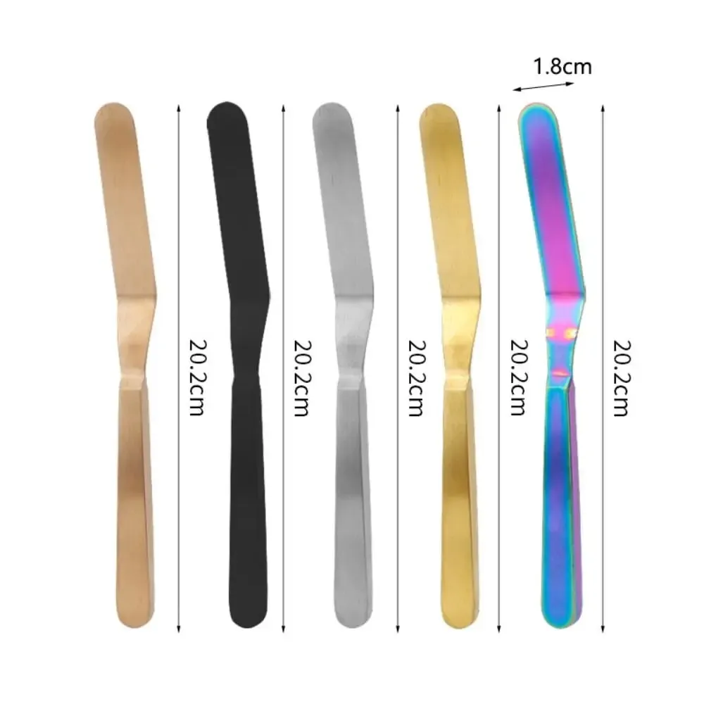 Utensílios de cozinha raspador de manteiga de aço inoxidável 8 tamanhos, espátula de confeiteiro para bolo, à prova de ferrugem, espalhador de geléia, pão