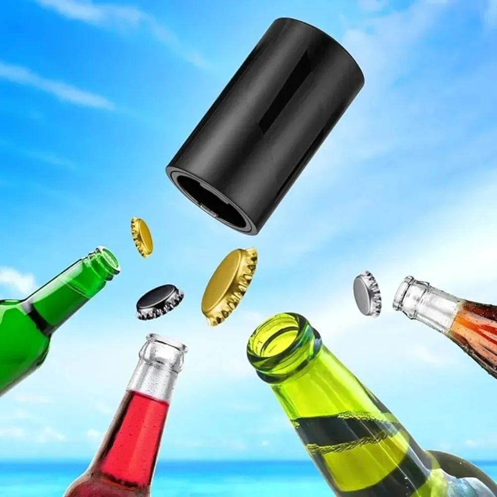 1-4 pces abridor de garrafa de cerveja push down garrafa pequeno abridor portátil abridor de cerveja automático para bares de festa em casa piquenique acampamento caminhadas