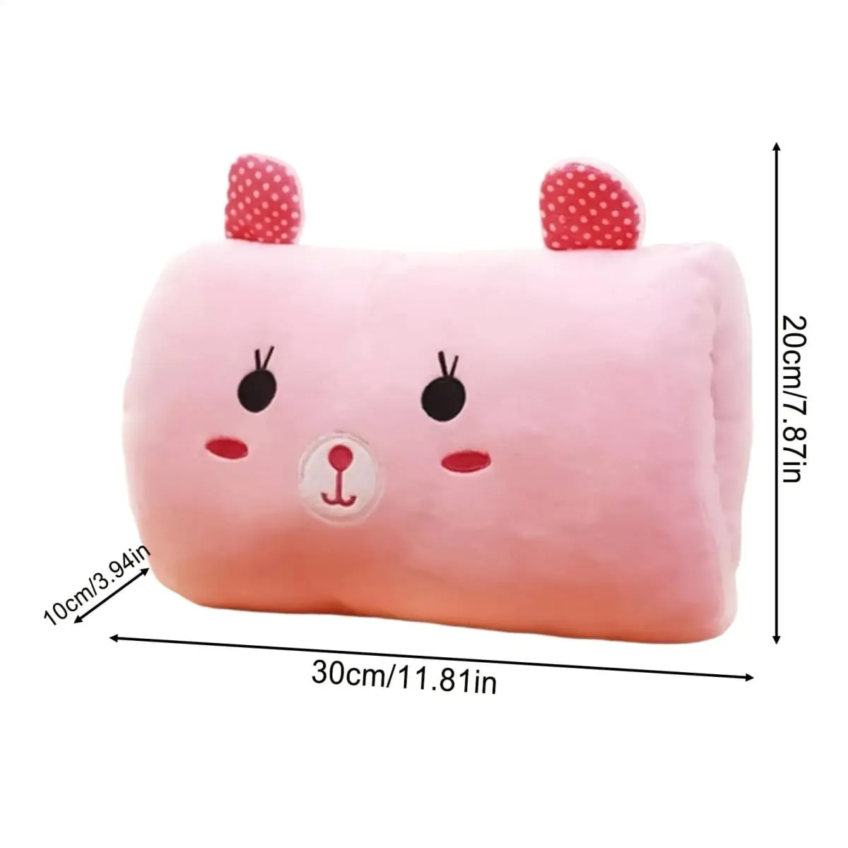 Almofada criativa mão-aquecimento presente de pelúcia forma de coelho mão mais quente muff lance travesseiro para crianças inverno viagem cochilando escola