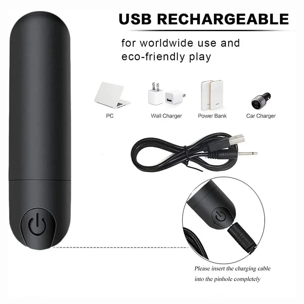 Carga USB Mini Vibrador Bala Poderoso Mulheres Estimulador Clitoral Vaginal G Spot Masturbação Vibradores Eróticos Adultos Brinquedos Sexuais
