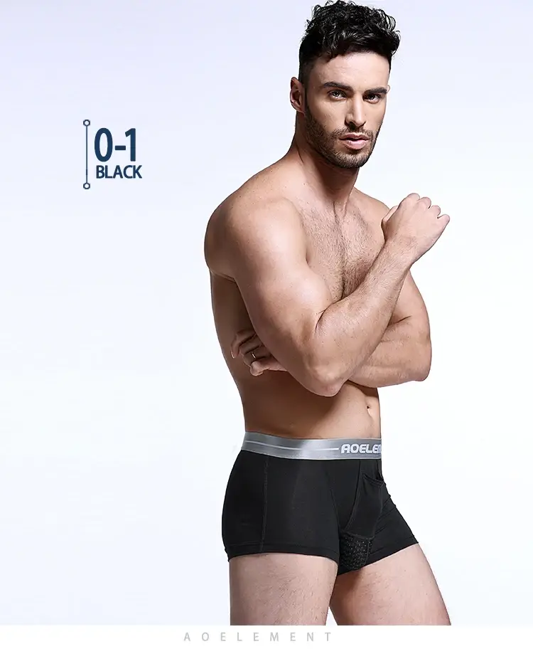 Bullet Separation Underwear Men's Ventilated and Breathable Summer Dry Underwear Ice Silk Pouch Ice Health Boxer Briefs