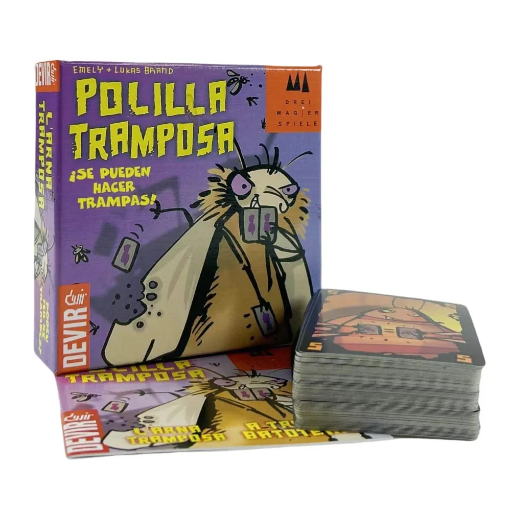Espanhol mogel motte polilla cartas jogo de tabuleiro devir-jogo traça cheate/royal xiaoqiang trapaça cartas de traça