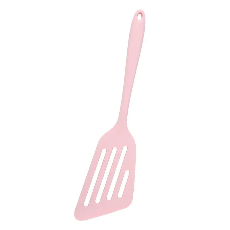 Espátula de silicone antiaderente para cozinha, peixe frito e ovo, espátula resistente a vazamentos, utensílios de cozinha de silicone de alta temperatura, 1 peça