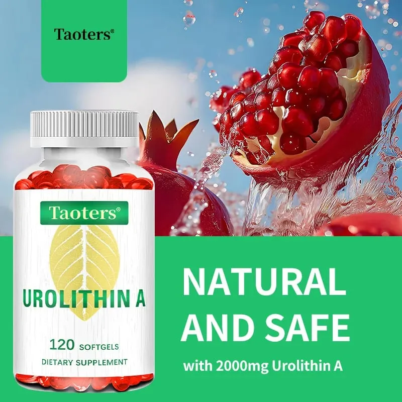 Suplemento Urolitina A 2000MG - para envelhecimento saudável, antioxidantes e suporte de energia celular - 30/60/120 cápsulas gelatinosas NÃO OGM