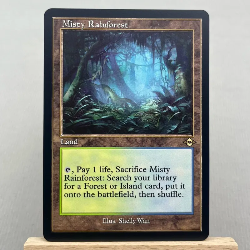 MH2 HOLO7-Ⅰ03 Cartões Tcg Alemão Núcleo Negro Ragavan Ágil Saga de Urza Buscar Terras Áridas Mesa os Cofres da Cabal