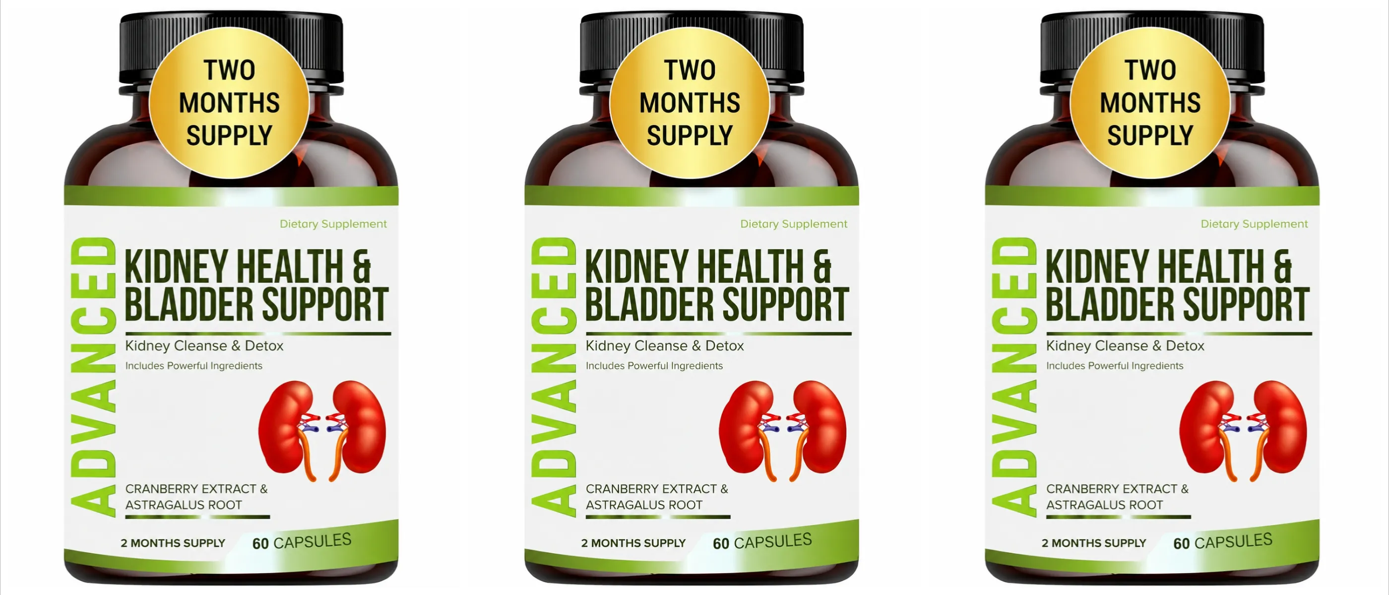 Suplemento de suporte renal para restauração renal com Chanca Piedra Cranberry Juniper Berries para desintoxicação e saúde da bexiga 60 contagens
