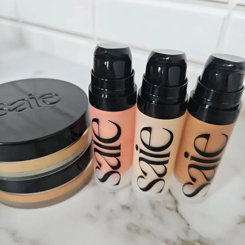 Fashion Saie Glitter Hydration Liquid Powder Blusher Moisturizing Liquid High Gloss Gel Facial Contour Cream Makeup Products