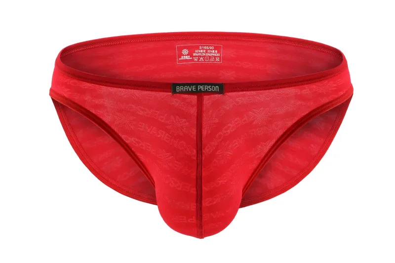 Brave Person New Men String Bikini Mens Briefs Transparent Comfortable Breathable Ropa Interior Hombre