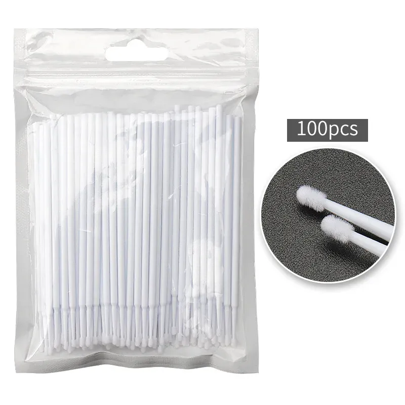 100-1000 pçs descartável micro escova rímel varinhas aplicador chicote remoção cotonete microbrush cílios extensão pincéis de maquiagem ferramentas