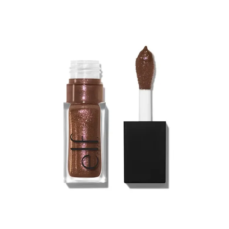 Novo elf brilho labial de 8 cores e blush em pó multicolorido, textura fina, leve, hidratante, nutritivo, bálsamo labial, cosméticos de cuidados