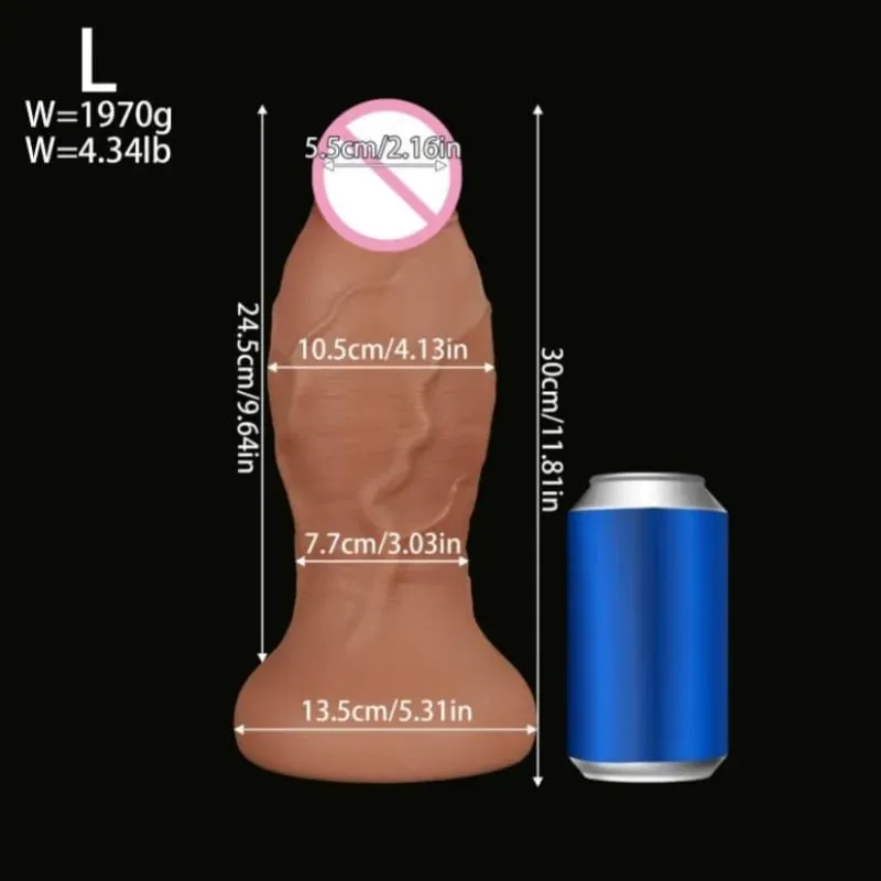 Super Grande Anal Vibradores Grosso Pênis Realista Silicone Big Dick Butt Plug Masturbador com Ventosa Brinquedos Sexuais para Mulheres Homens