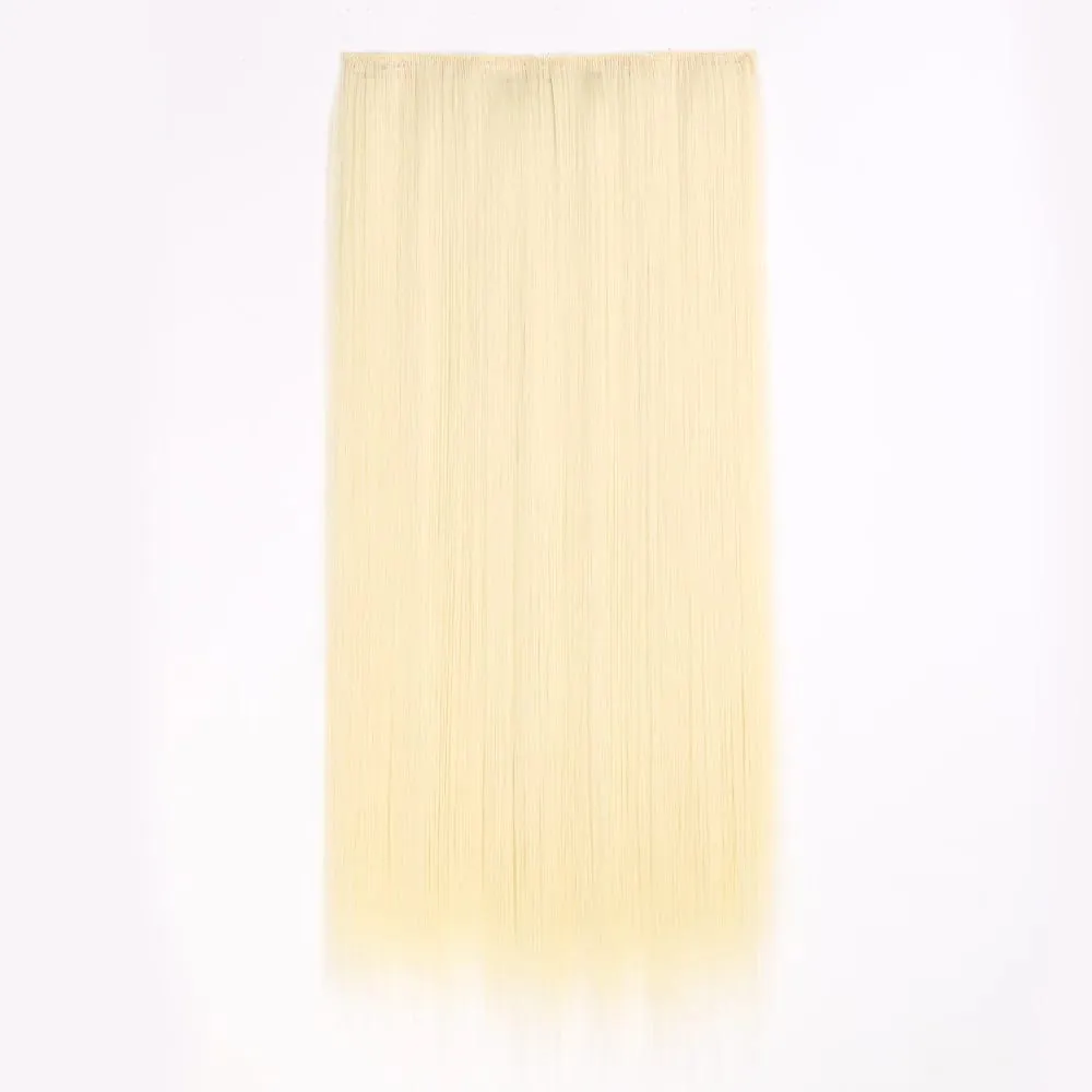 Synthetic Natural Synthetic Hair Extensions 5 Clip In Artificial Fake Ombre Blonde Brown Black Pink Straight False Hair Piece