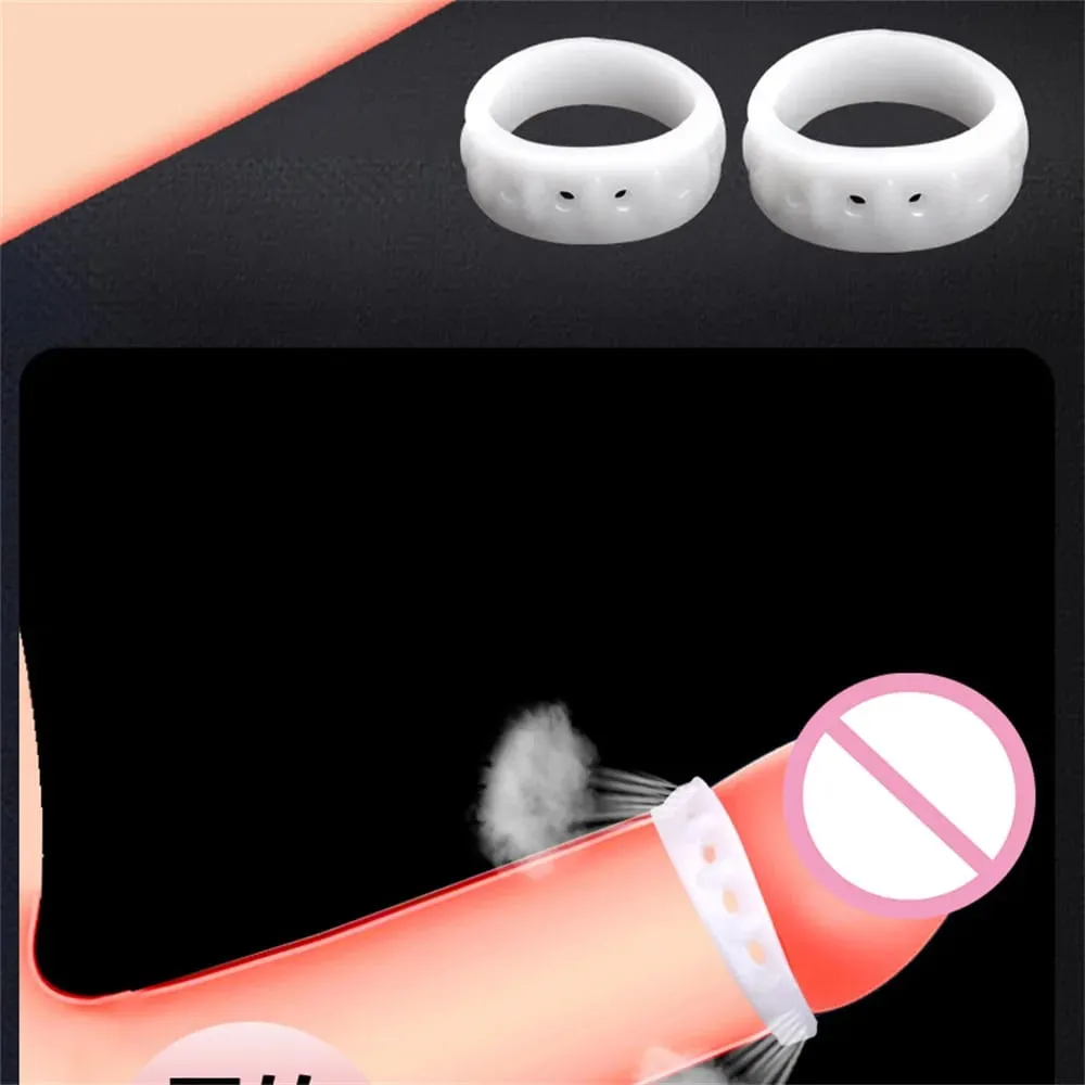 2 pçs anéis de pênis prepúcio corrector resistência anel atraso ejaculação casal galo anéis adulto loja de jogos brinquedos sexuais para homem