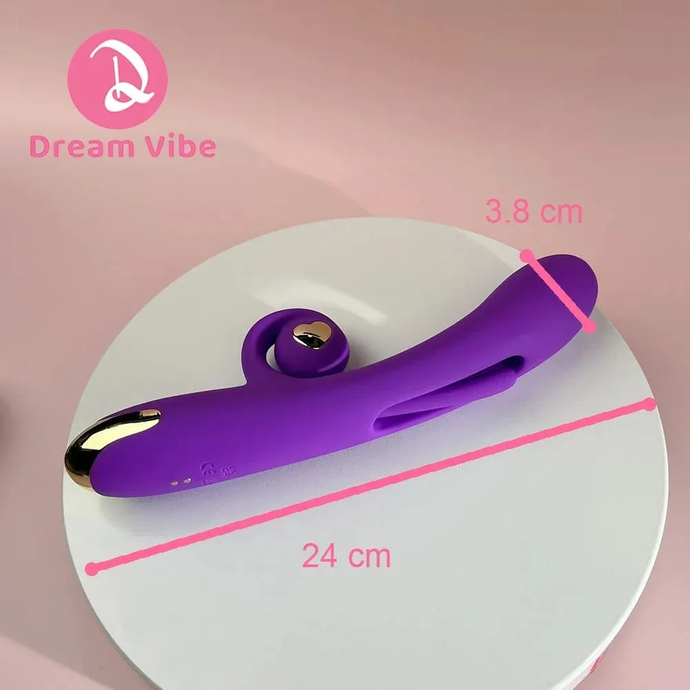 Vibrador de caracol 3 em 1, língua flexível, penetração de caracol, ponto g e clitóris, brinquedo sexual para mulheres, prazer 18 + brinquedo