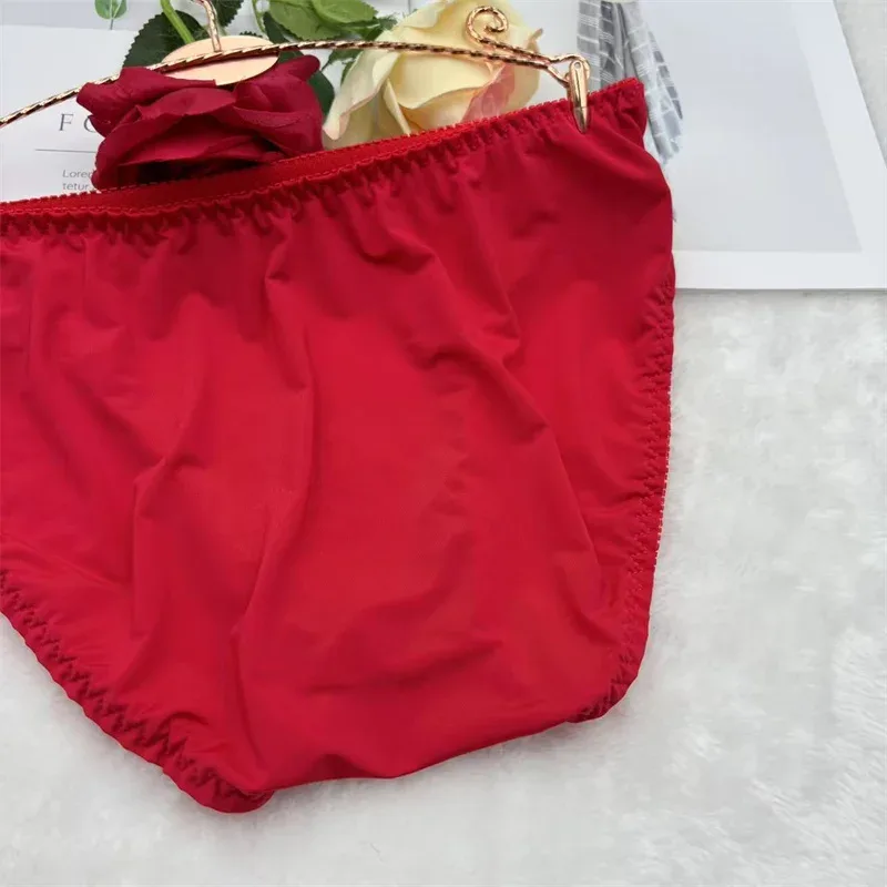 Ultra-Thin Silky Ice Silk Elastic Soft Close-Fitting Fabric Men's Daily Comfort Underwear Breathable Briefs men underwear sexy