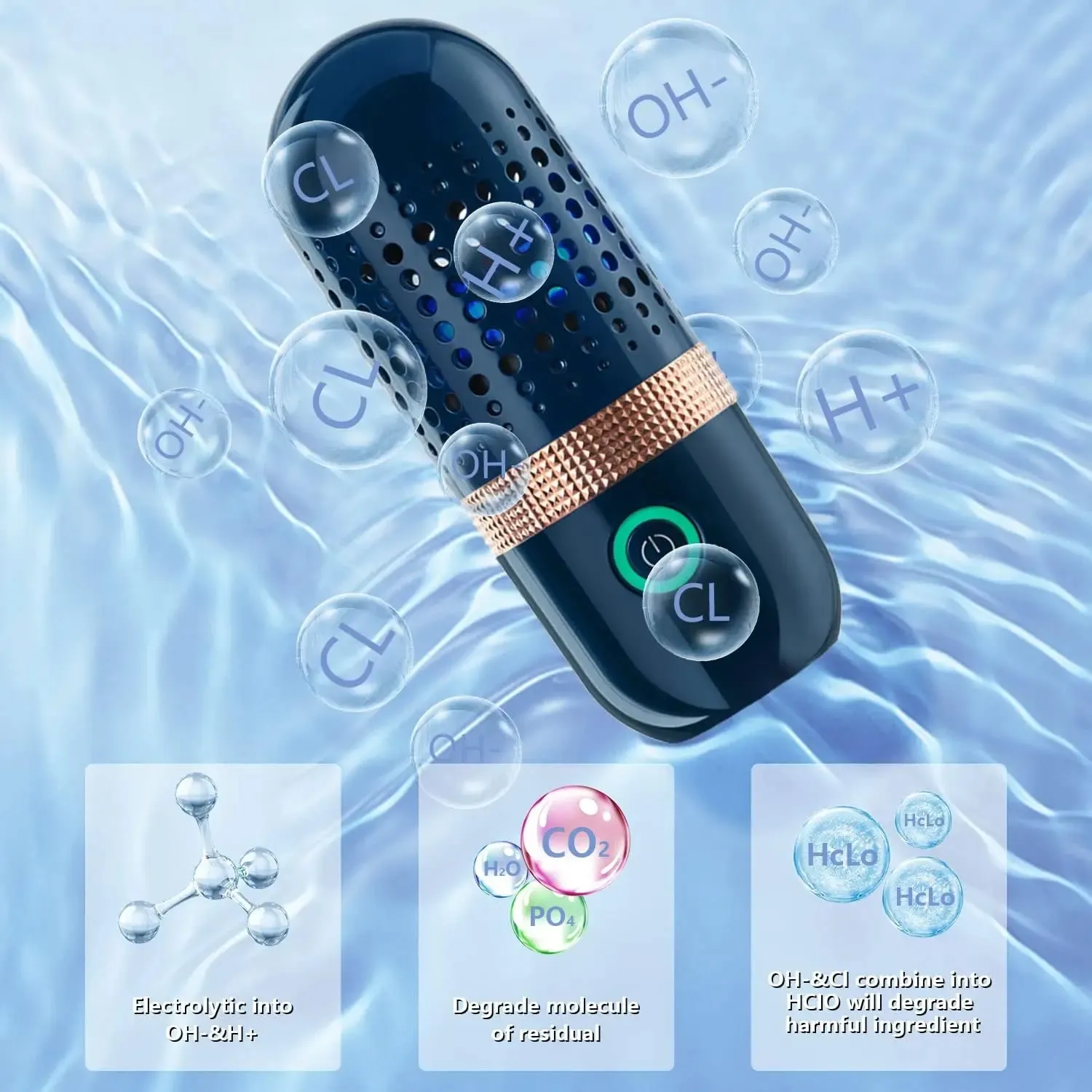 Máquina de lavar ultrassônica de frutas e vegetais, cápsula purificadora, limpador de alimentos sem fio, adequado para piquenique ao ar livre, purificador de frutas — image 3