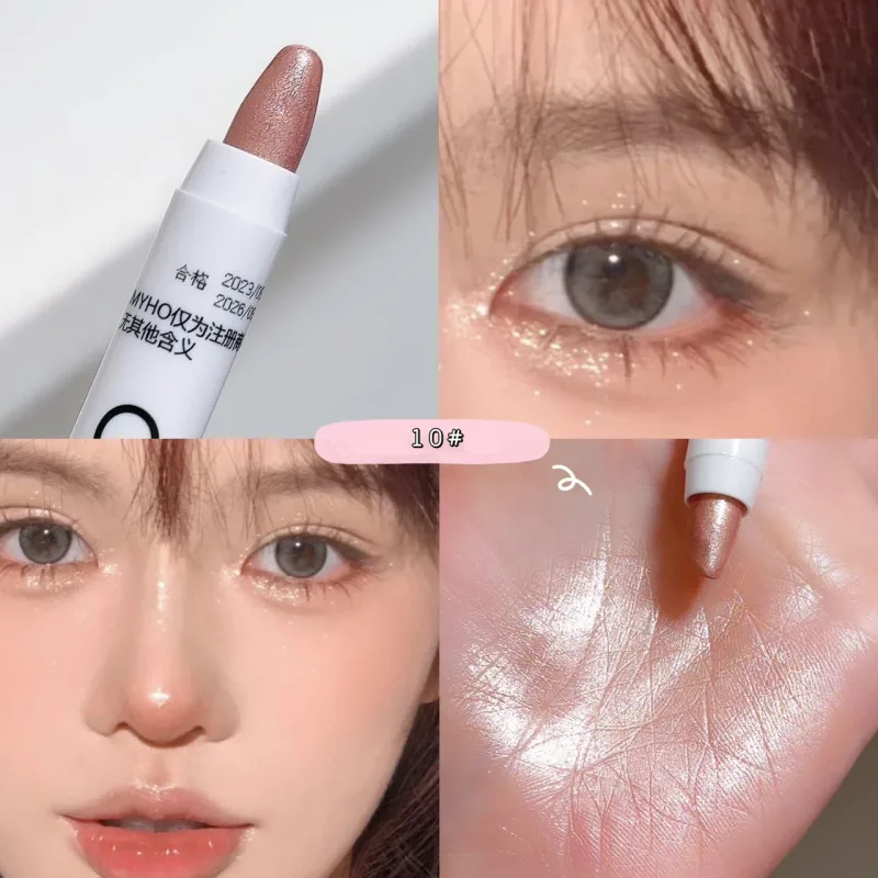 White Eyeliner Shiny Glitter Eyeshadow Stick Eyeliner Pen 13 Colors Matte Blue Purple Pink Eye Liner Makeup Brighten Silkworm